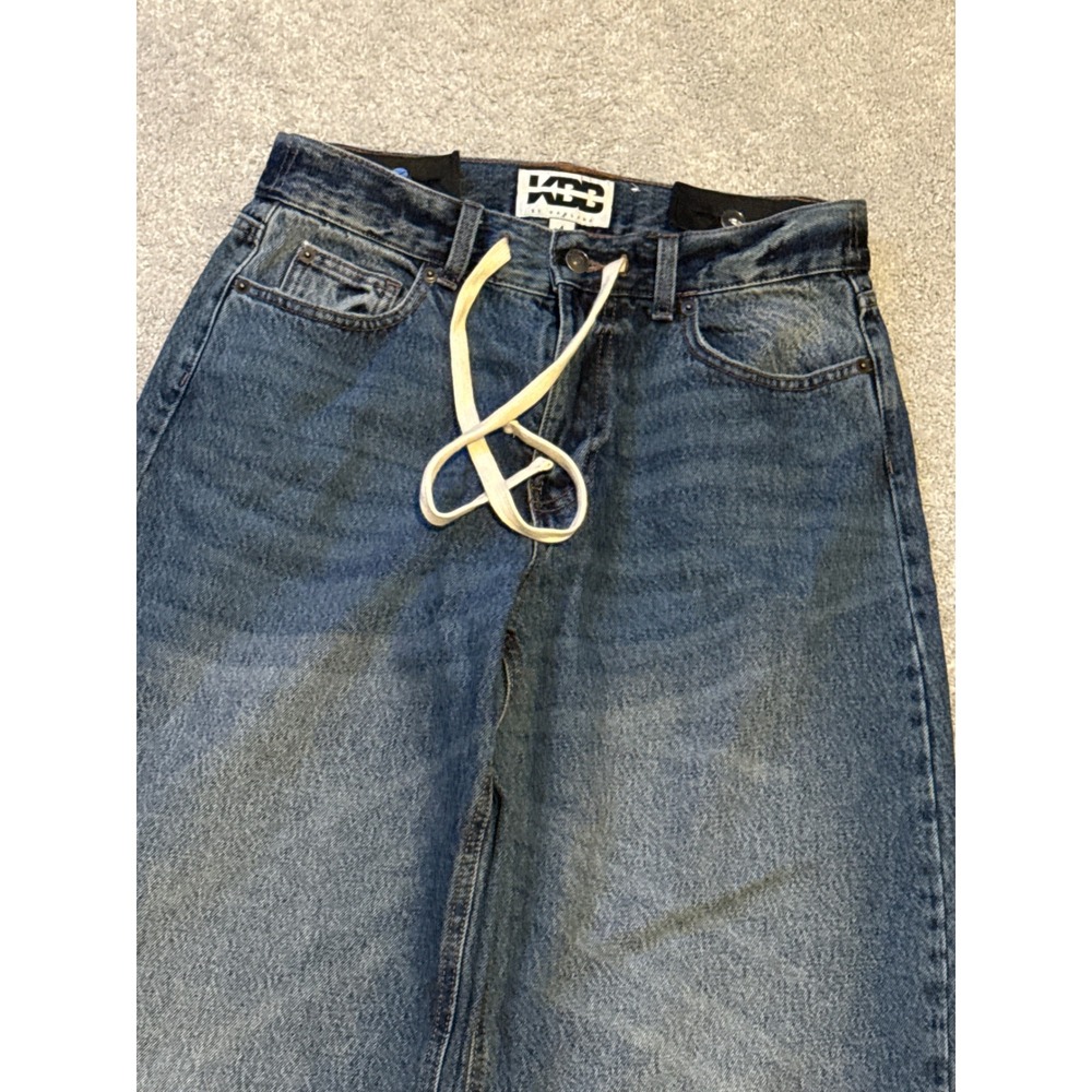 KBB by Kahlana Barfield Brown Lynnox Barrel Leg Jeans Dark Wash Womens 4 30x31 - Picture 2 of 8